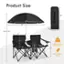 Product Size:
- 39"
- 59"
- 46.5"-70"
- 7.5"
- 11"
- 21"
- 17"
- 270 lbs
- 22"
- 10"
- 18.5"

Weight Capacity of Each Chair:
- 23"
- 15 lbs
- 63"