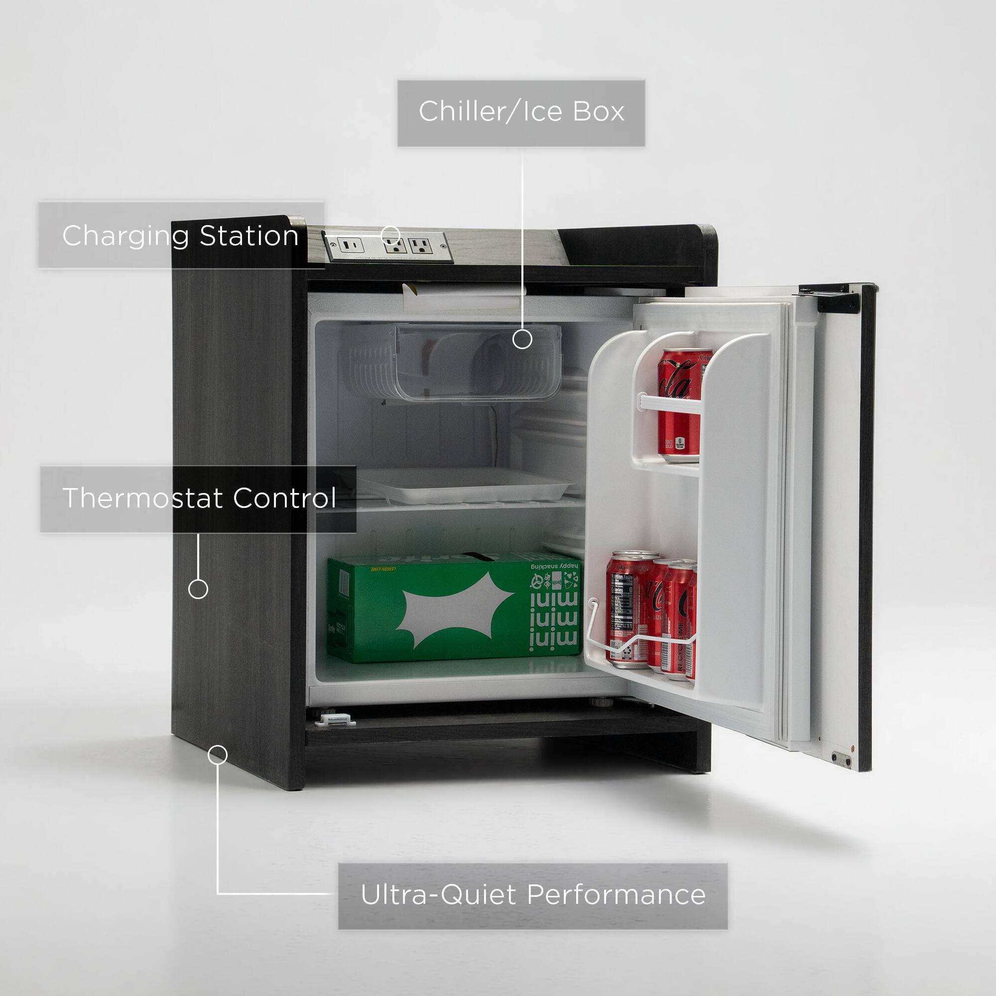 Chiller/Ice Box  
Charging Station  
Thermostat Control  
2013-65957  
Suppeus yobbil  
mini mini mini  
Ultra-Quiet Performance