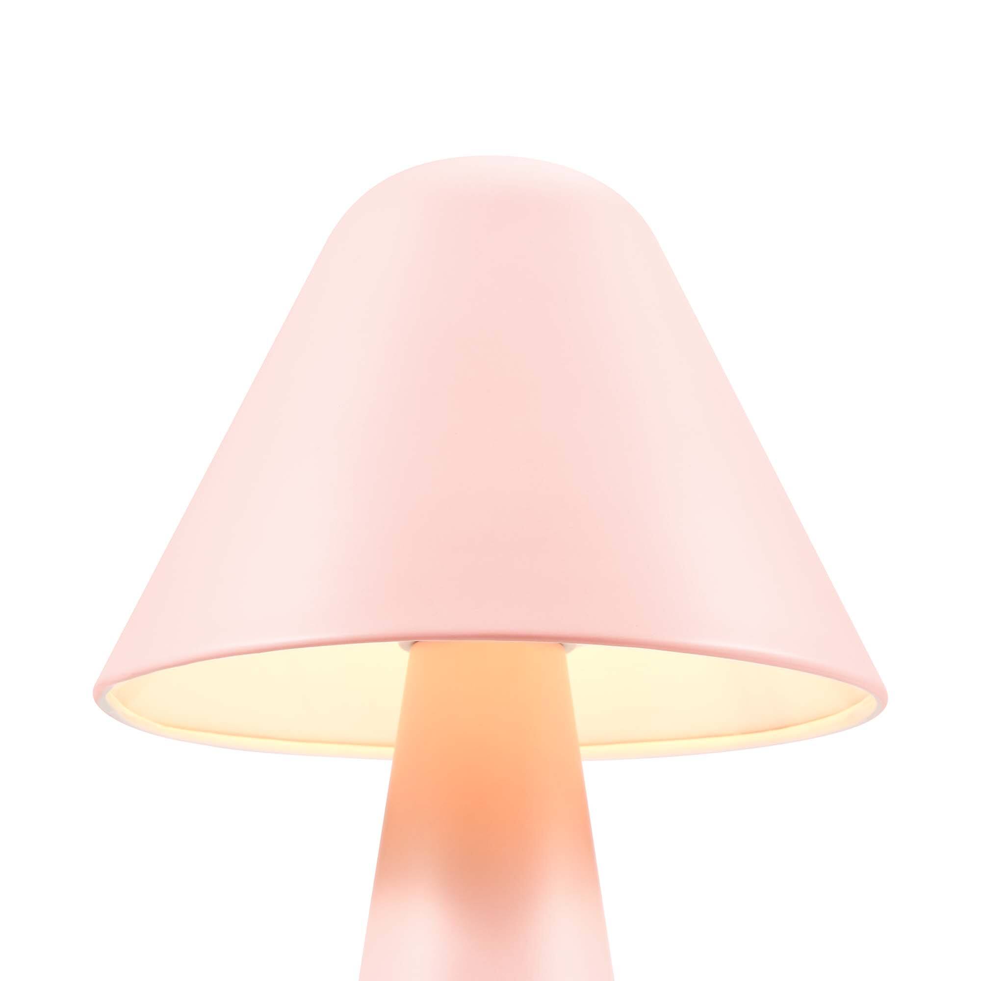 Alt View 4. Modway - Jovial Metal Mushroom Table Lamp by Modway - Pink.