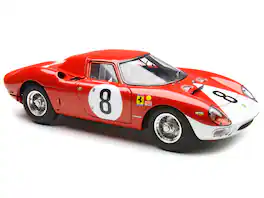Ferrari 250 LM #8 "N.A.R.T." 2nd Place "12 Hours of Reims" (1964) Limited Edition 1/18 Diecast Model Car by CMC