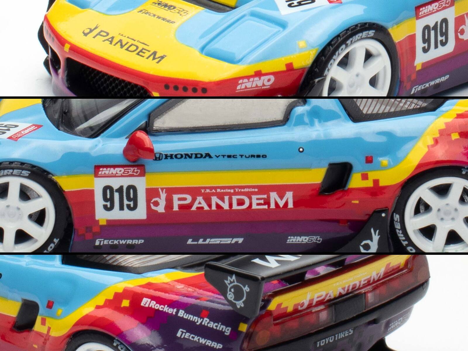 PANDEM  
INNO  
919  
HONDA VTEC TURBO  
T.R.A Racing Tradition  
PANDEM  
Rocket Bunny Racing  
TOYO TIRES