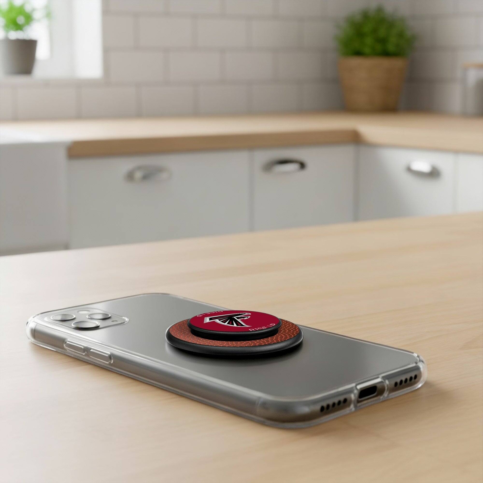 Alt View 3. Keyscaper - Atlanta Falcons Endzone Solid PopSockets Magnetic Phone Grip & Stand - No Size - Black.