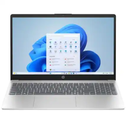 Front. HP - 15-fd0123dx 15.6" Touch Intel Core i3-1315U 1.2 GHz 16GB DDR4 1TB SSD Intel UHD Graphics Windows 11 Home Laptop - Silver.