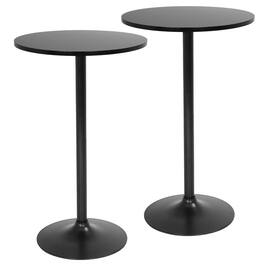 JETRANSPORT - Bistro Pub Table 40 Inch Height Cocktail Round Bar For Home And Kitchen Dining SIZE AND STYLE :bar table is a - Black 2