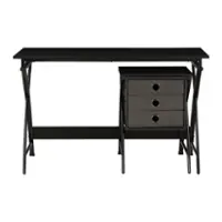 OSP Home Furnishings - Olympic 48" Desk - Black - Front_Zoom