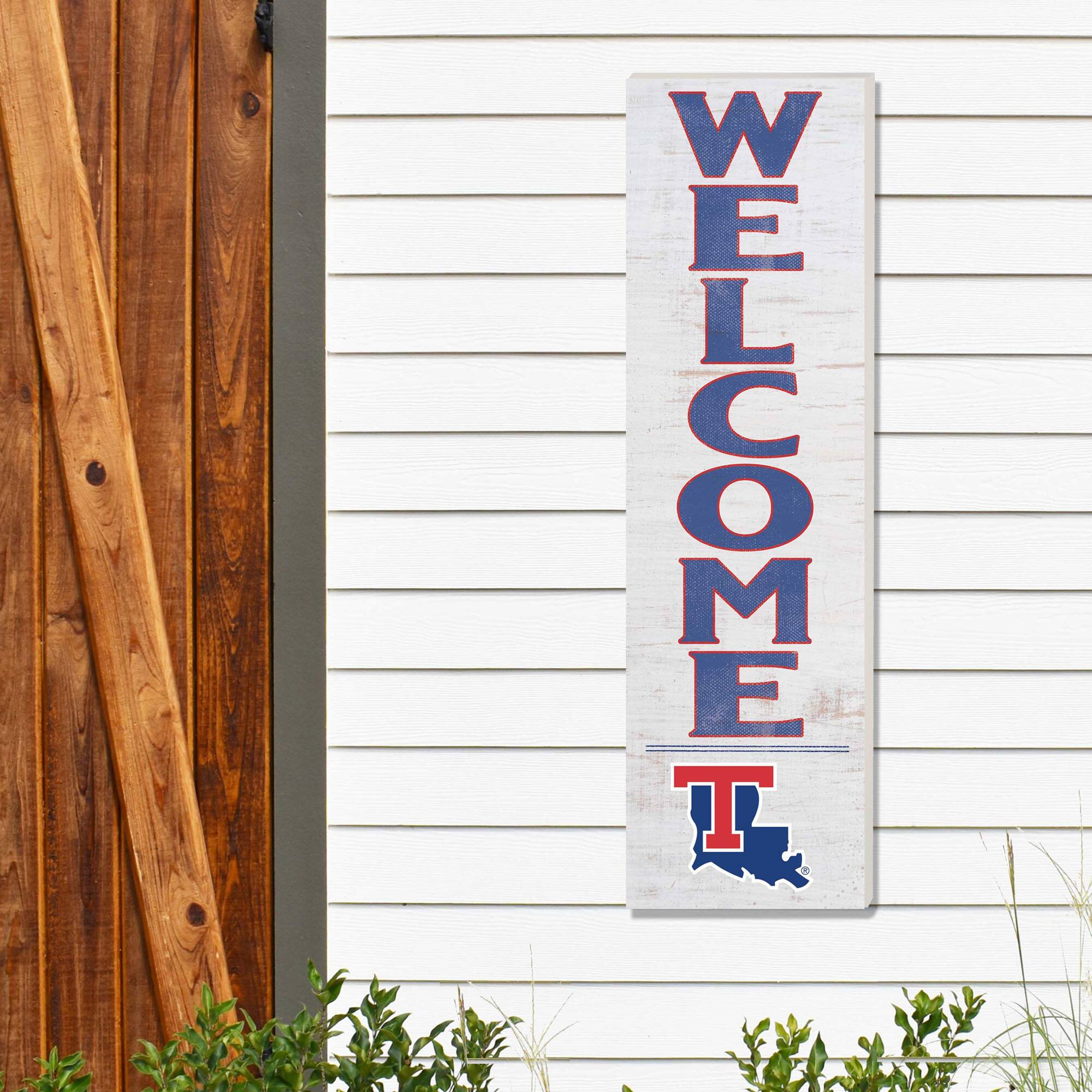 Alt View 1. Jardine - White Louisiana Tech Bulldogs 10'' x 35'' Indoor/Outdoor Welcome Sign - White.