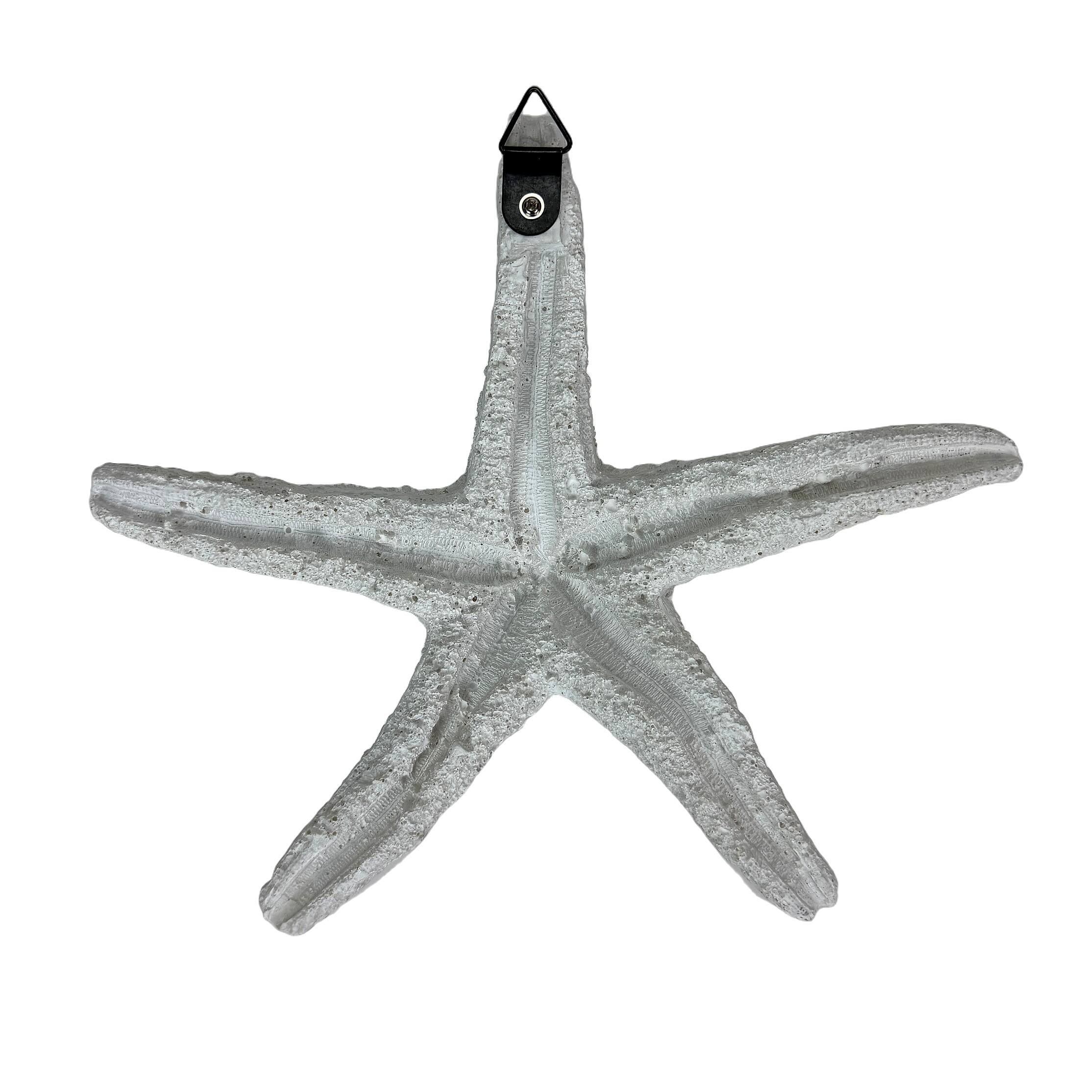 Alt View 5. Zeckos - Set of 3 Coastal Starfish Wall Sculptures Blue Aqua White Resin 10.5 In - White, Blue, Aqua.