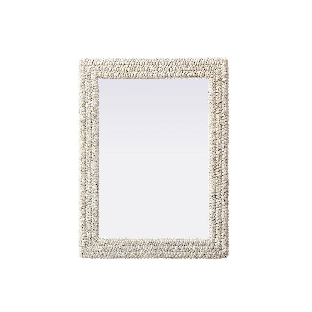 Alt View 8. Elegant Decor - Rectangle Cornhusk Mirror 27x36 in Linen White - Linen White.
