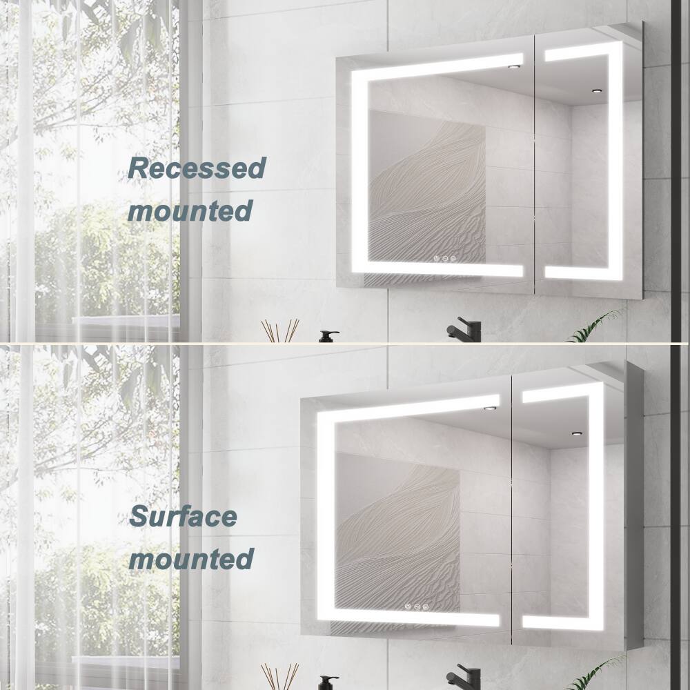 Recessed mounted  
Surface mounted