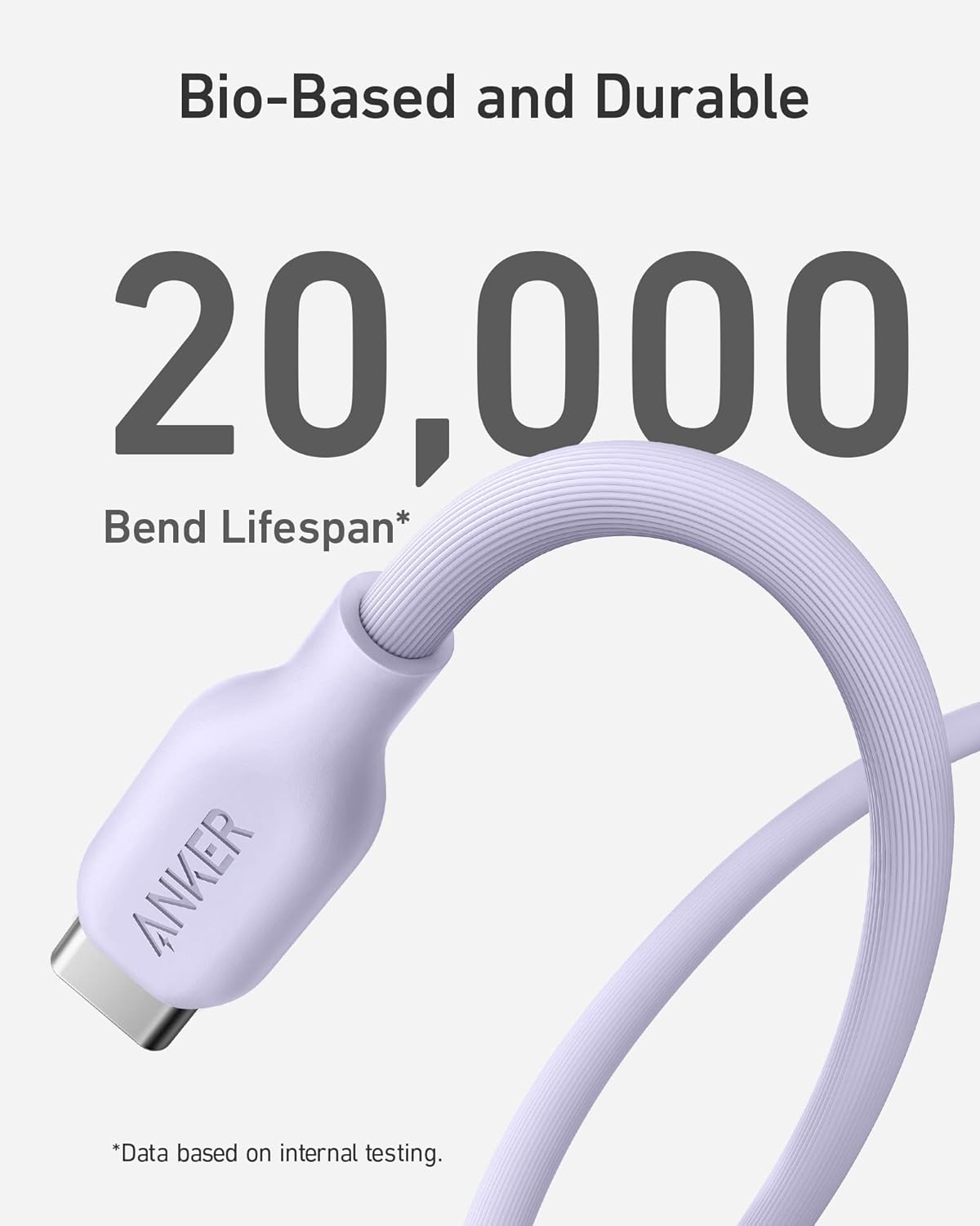 Bio-Based and Durable  
20,000 Bend Lifespan*  
*Data based on internal testing.