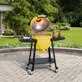 SUNJOY - 20IN Egg-shaped Grill - Yellow