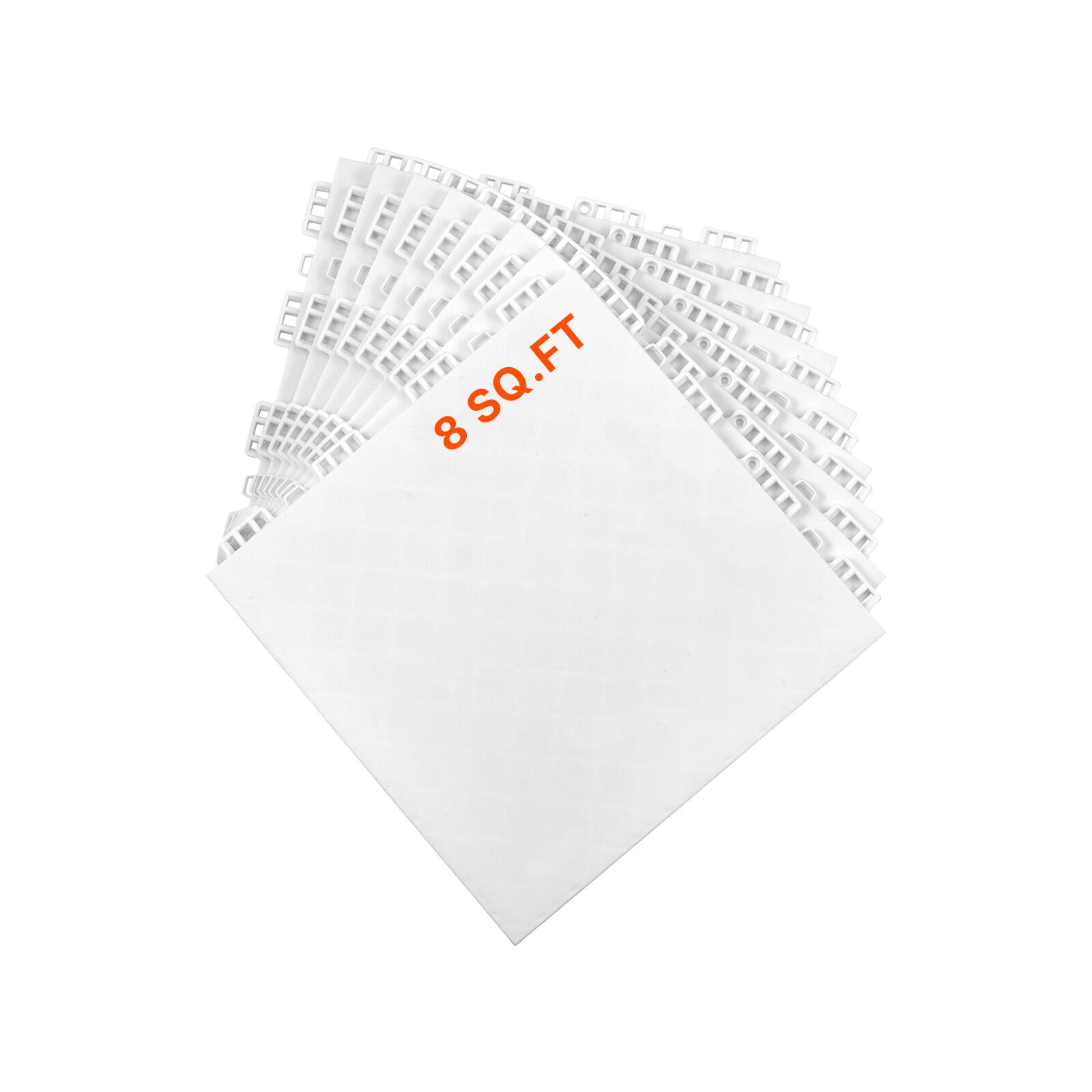 Alt View 5. VEVOR - Dryland Tiles for Hockey Floor Mat, 12 x 12 in 8 Pcs Interlocking Versatile Training Surface, Dance Floor Tiles - Gray.