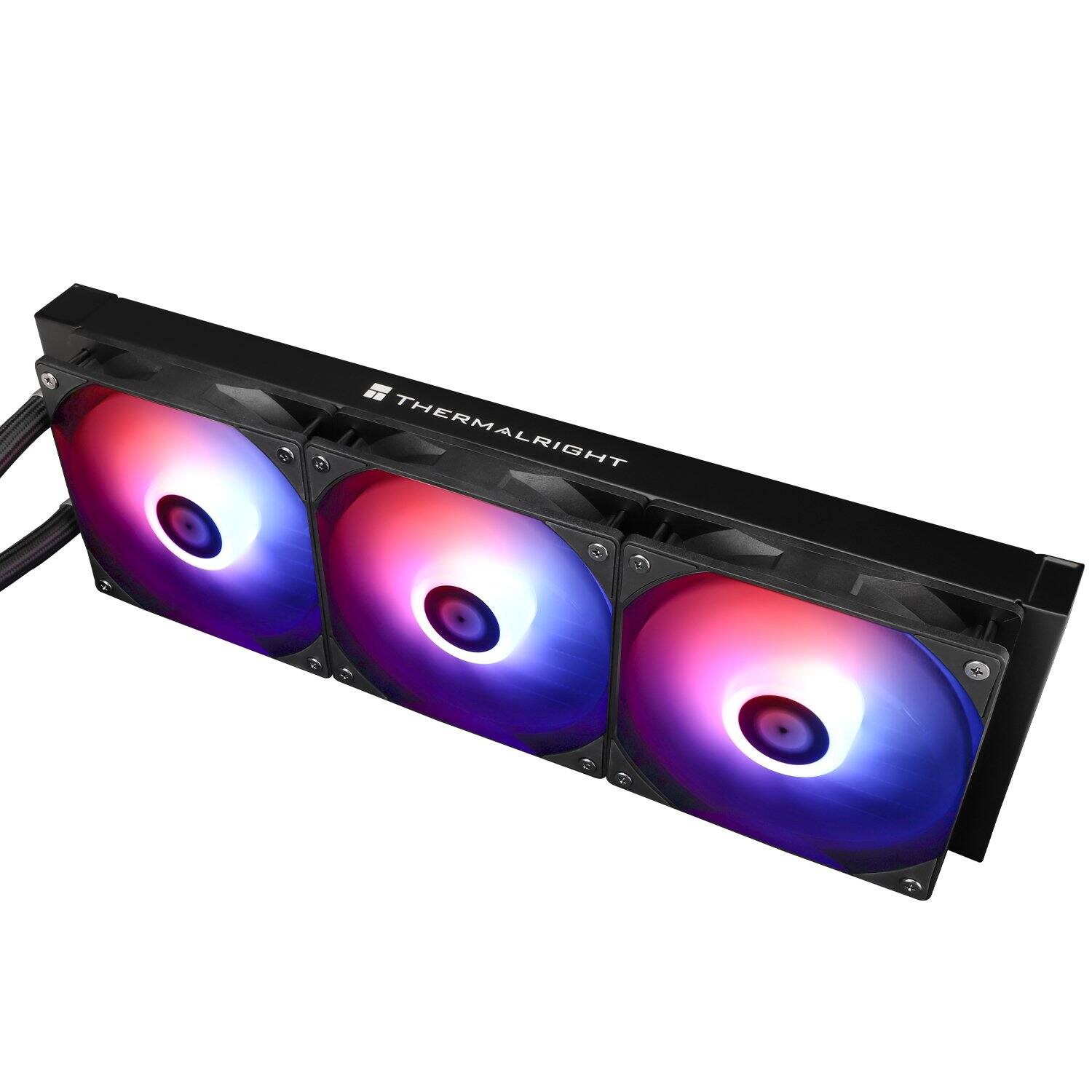 Back. Thermalright - Aqua Elite 360 ARGB V3 AIO CPU Cooler, 360 Liquid Cooling, ARGB PWM Fans, Intel LGA1150-1200/2011/1700, AMD AM4/AM5 - Black.