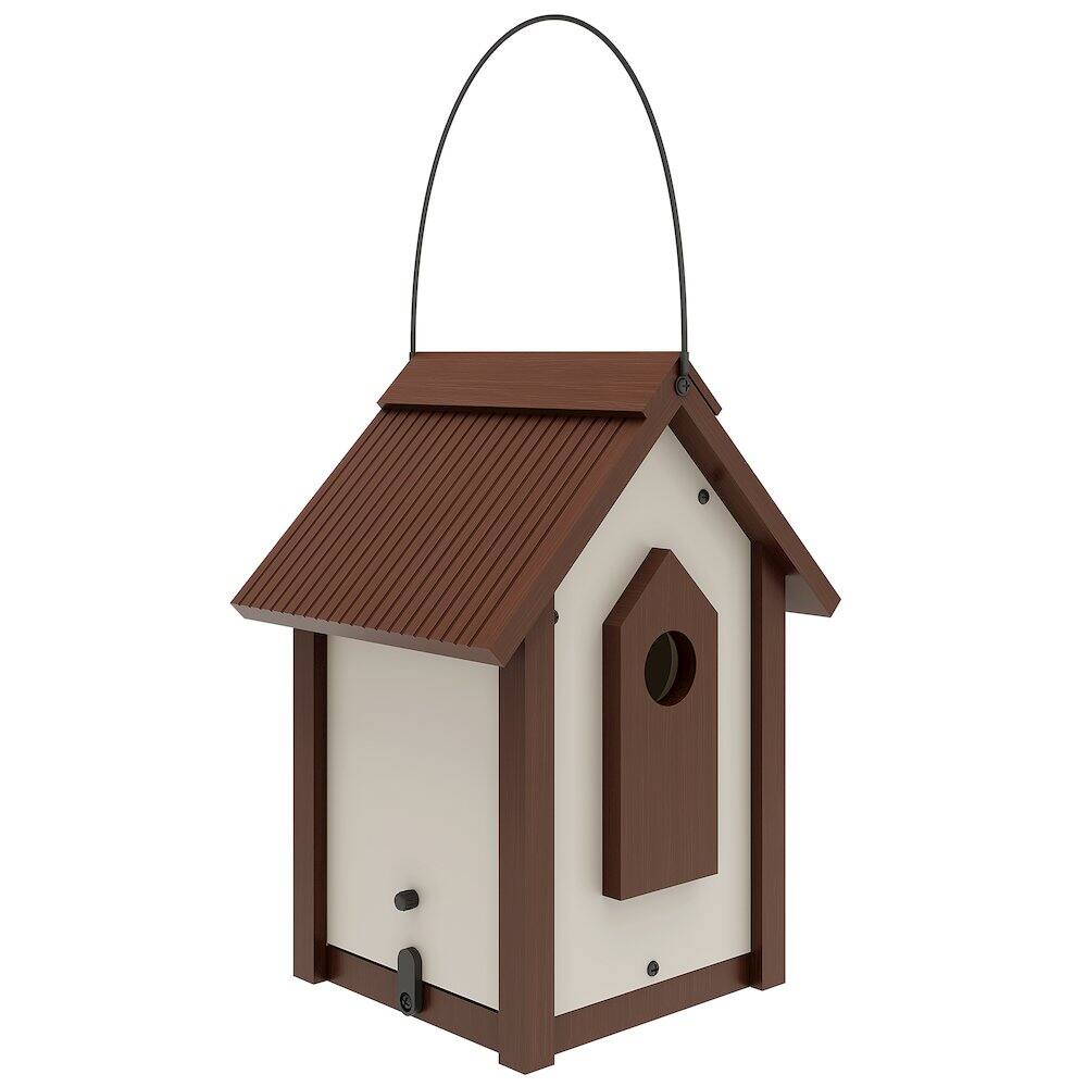 Front. New Age Pet - ECOFLEX Feathered Friends A-Frame Retreat Bird Feeder - Large - RHBAF44-09L.