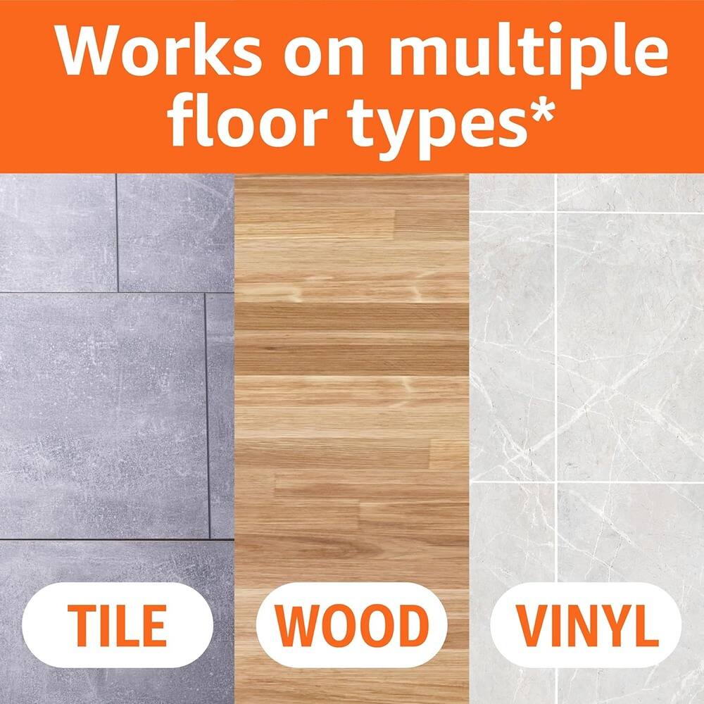 Works on multiple floor types*

TILE  
WOOD  
VINYL