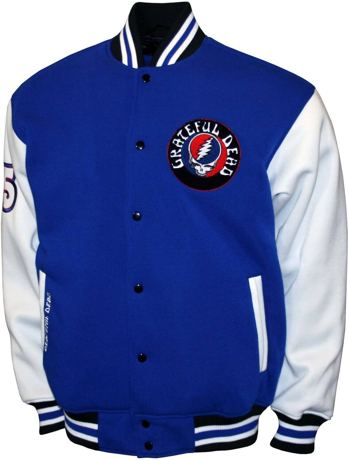 PopMarket - Grateful Dead - Grateful Dead - Steal Your Face - Varsity Fleece Jacket - Large Blue M2451GFDA3 - APPAREL - Multicolor price history on PriceWatchPro