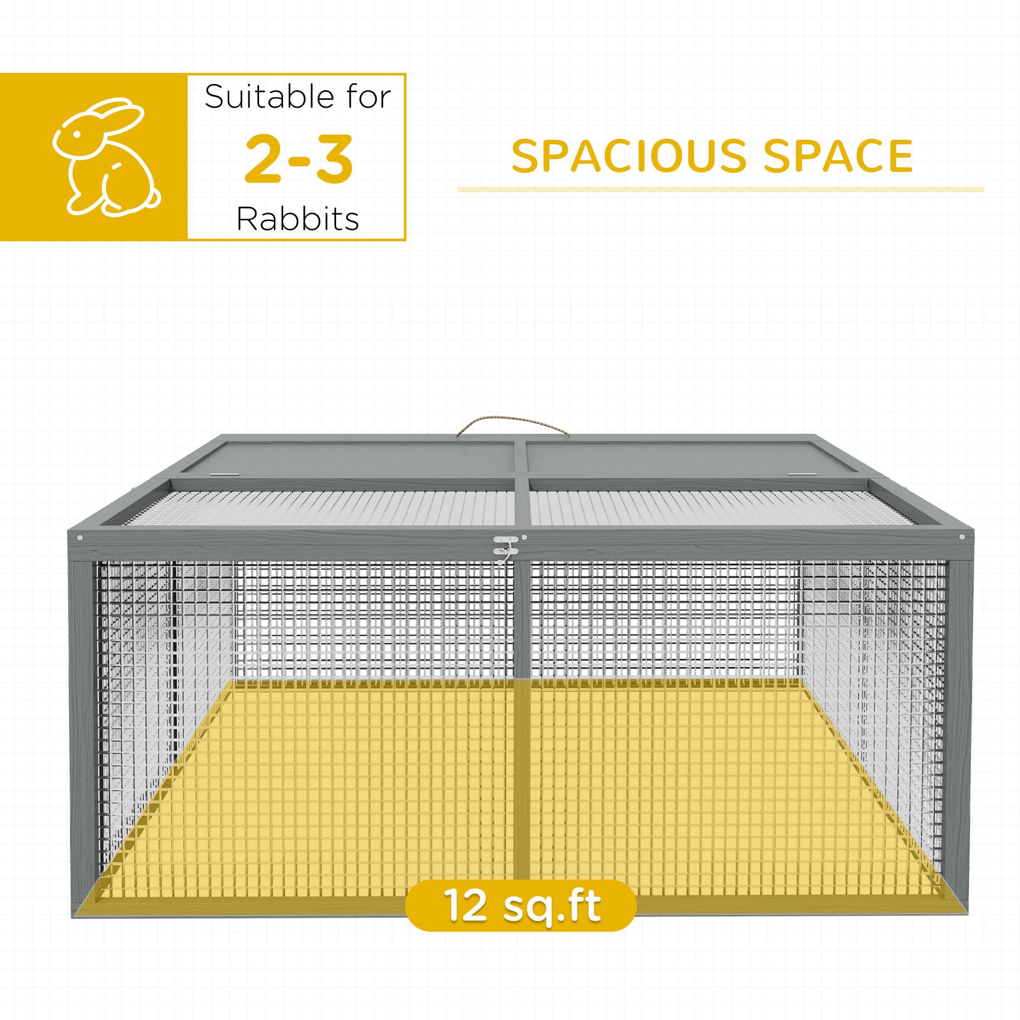 Suitable for 2-3 Rabbits  
SPACIOUS SPACE  
12 sq.ft