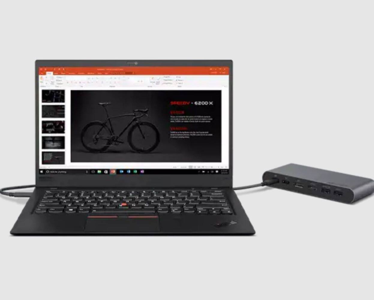 Alt View 14. Lenovo - USB-C Universal Business Docking Station - Storm Gray.