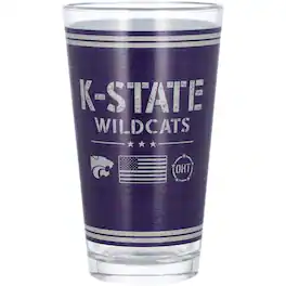 Indigo Falls - Kansas State Wildcats 16oz. OHT Military Appreciation Pint Glass - Multicolor