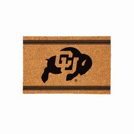 Evergreen Enterprises - Colorado Buffaloes 24" x 36" Outdoor Monochrome Team Logo Coir Mat - Brown