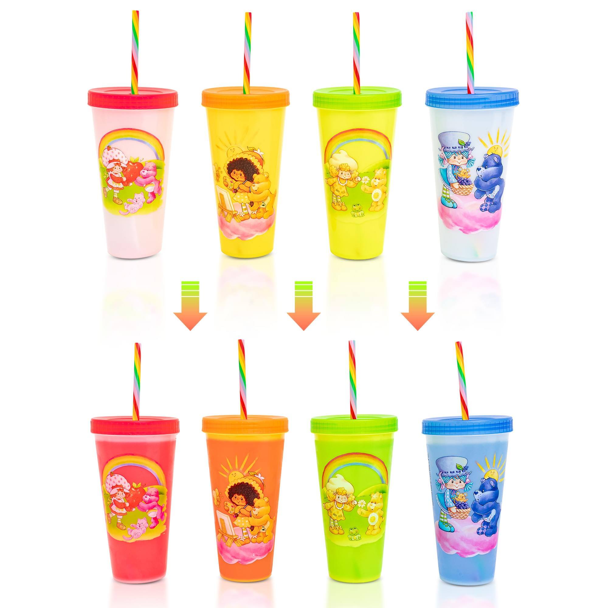 Silver Buffalo - Care Bears x Strawberry Shortcake 4-Piece Color-Changing Tumbler Set | 24 Ounces - Multi-Colored price history on PriceWatchPro
