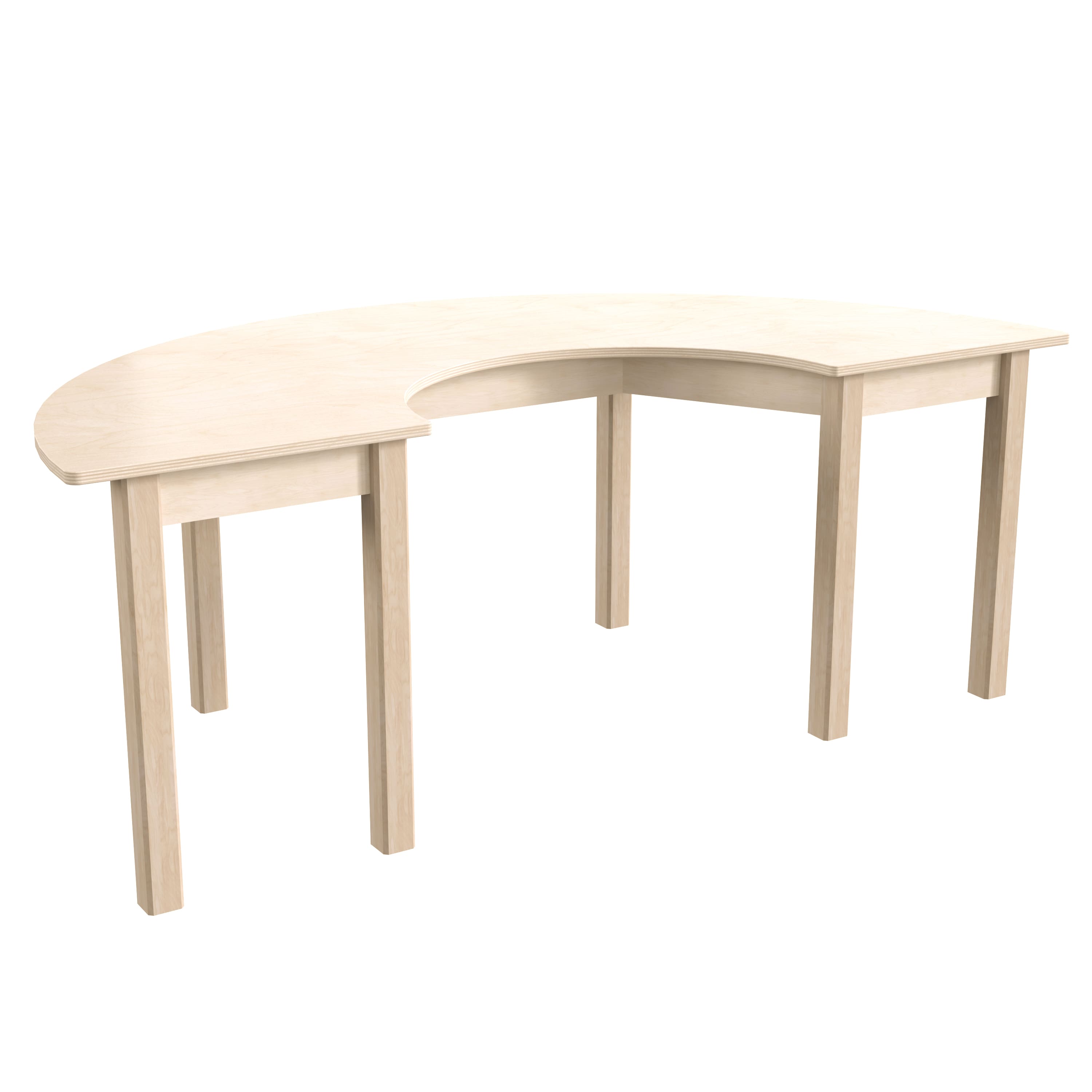 "Flash Furniture - Bright Beginnings Commercial Grade Wooden Half Circle Preschool Classroom Activity Table, (29.5""W x 59""D x 21""H), Beech - Natural" price history on PriceWatchPro