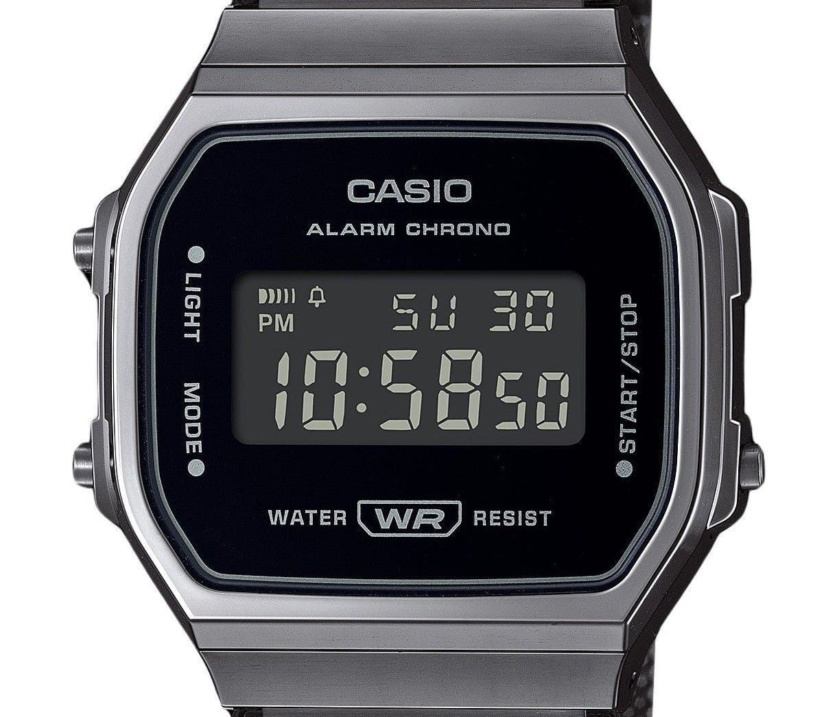 【CASIO】A168WEMB-1B Casio Vintage Digital Stainless Steel Mesh Bracelet Quartz