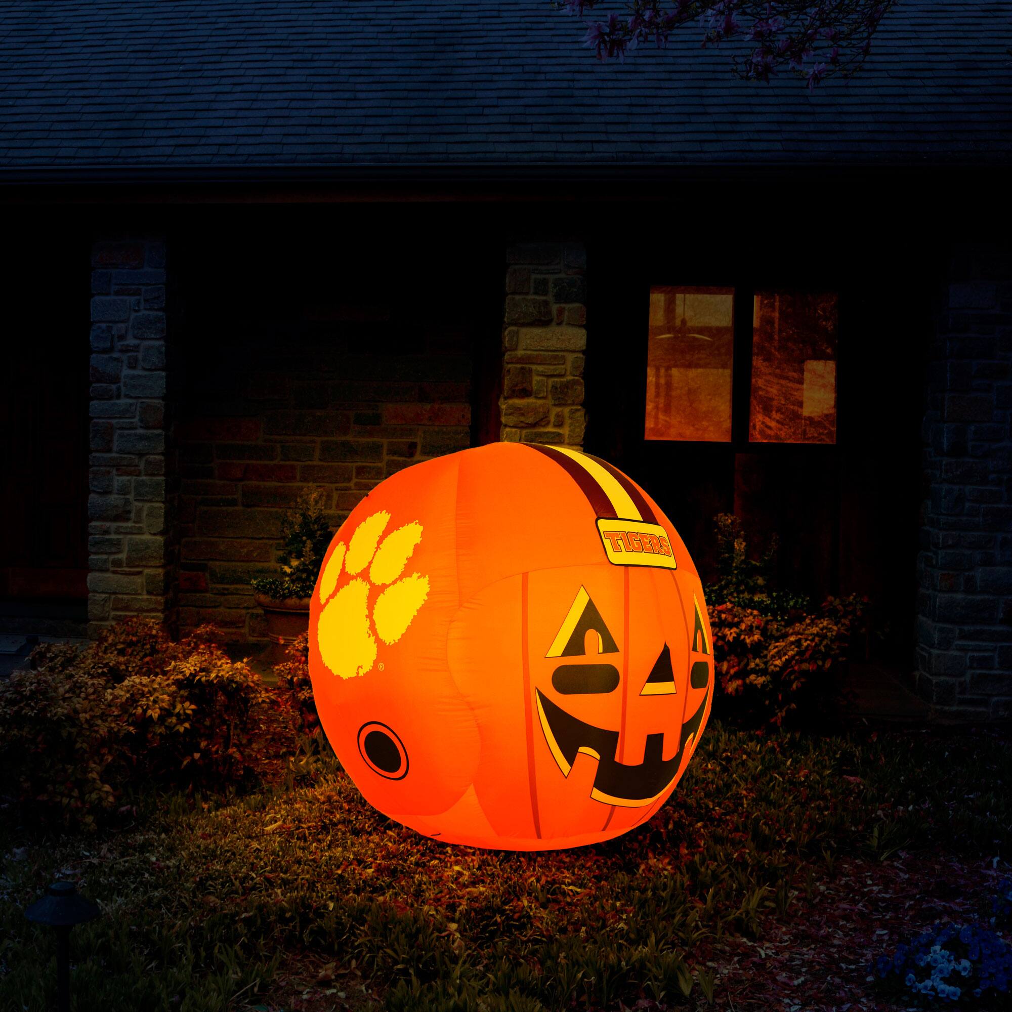Alt View 2. Sporticulture - Clemson Tigers Jack-O-Helmet Inflatable - Multicolor.