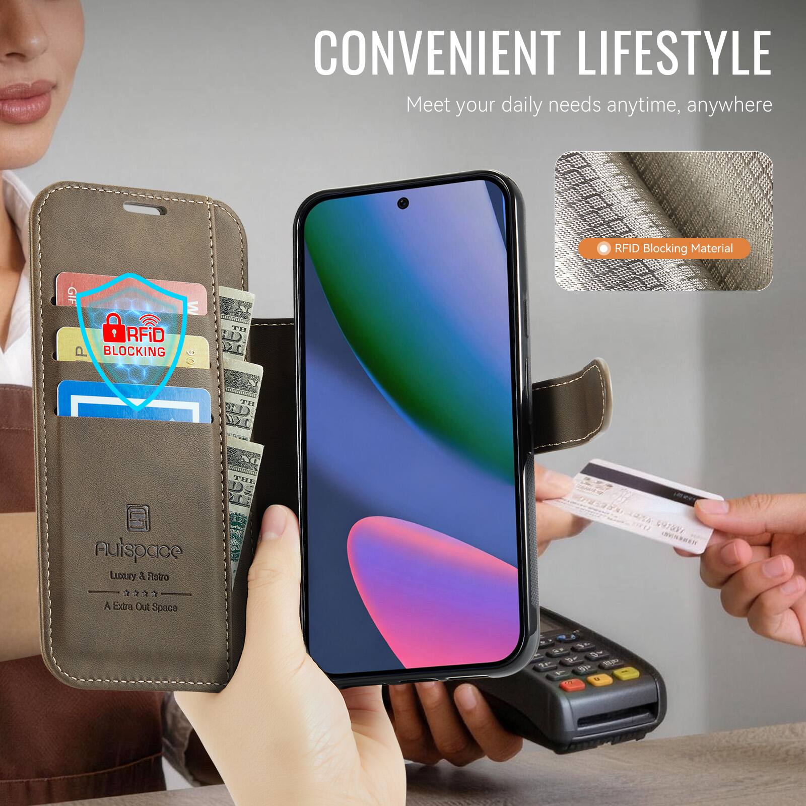 CONVENIENT LIFESTYLE  
Meet your daily needs anytime, anywhere

RFID Blocking Material

Futspace Luxury & Ravo  
A Extra Out Space