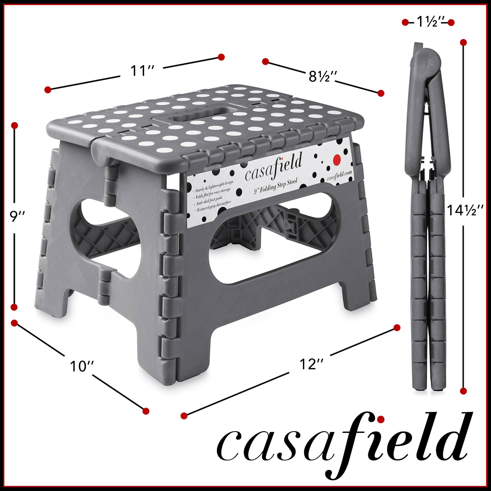 11" 8½" 9½" 10" 12" 14½" 1½"  
casafield  
9" Folding Step Stool