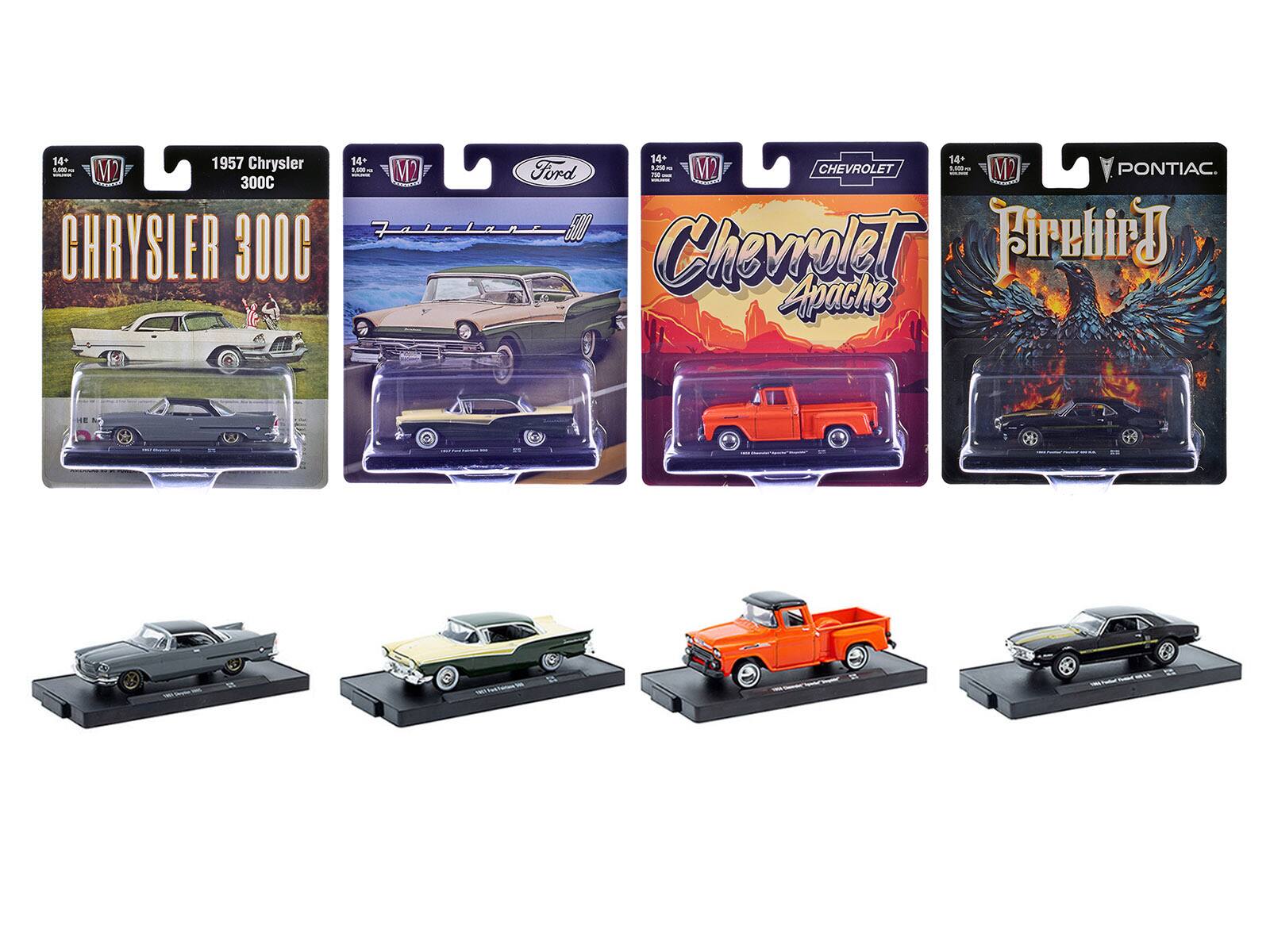 """Auto-Drivers"" Set of 4 pieces in Blister Packs Release 130 Limited Edition 1/64 Diecast Model Cars by M2 Machines" price history on PriceWatchPro