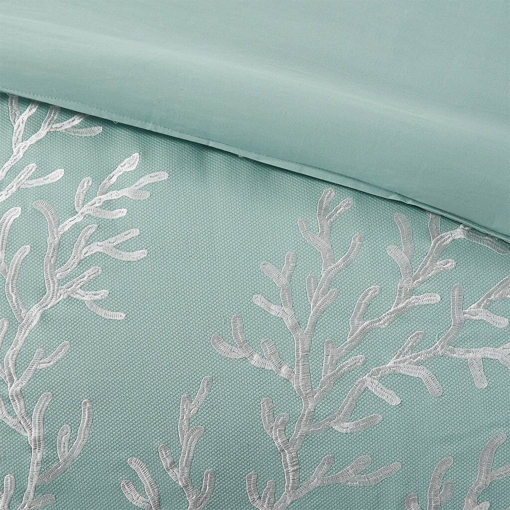 Alt View 5. Gracie Mills - Gracie Mills Douglass Coastal Coral Motif Comforter Set - Aqua.