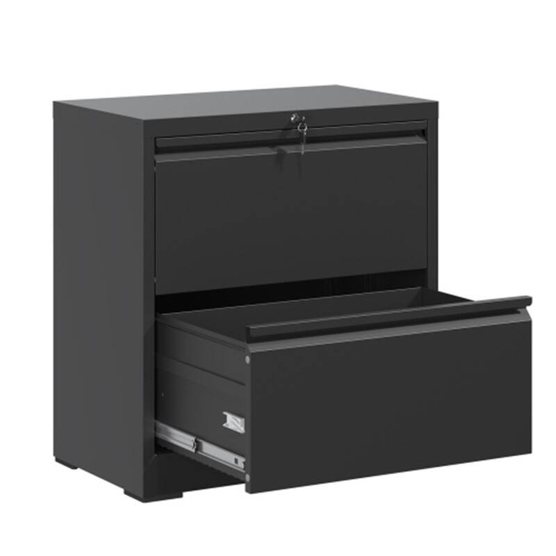 Alt View 7. HTUTWOO - 2 Drawer Lateral File Cabinet with Lock - Metal Filing Cabinet for Home,Steel Wide Horizontal Filing Cabinets for Letter - Black.