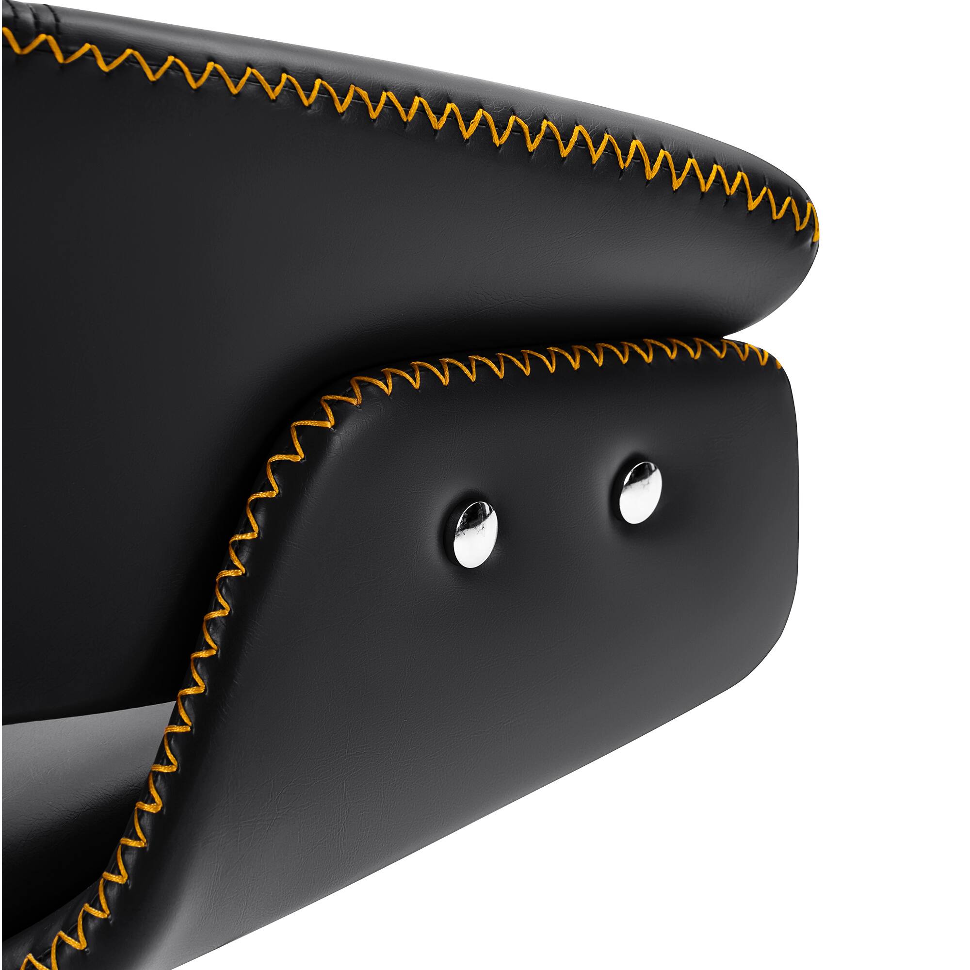 Alt View 4. KERDOM - Adjustable Height Bar Chair 1pc, High Dinning Chair PU Leather Swivel Barstool, Airlift Tall Counter Height for Kitchen - Black.