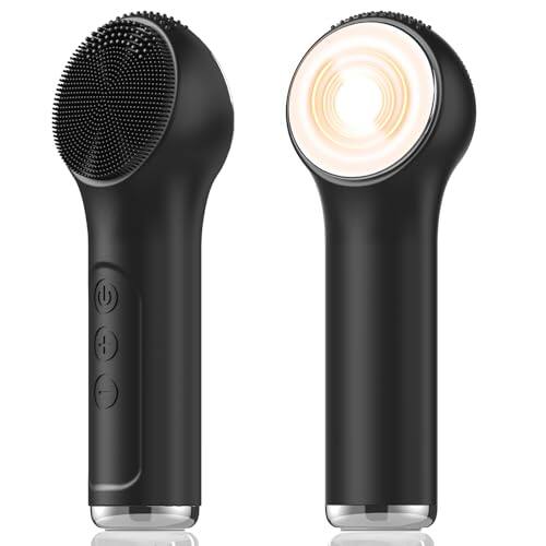 Front. Vulpecula Spade - Silicone Facial Cleansing Brush, Portable Electric Face Scrubber with Heat and Vibration, 3 Modes Adjustable, Waterproof.