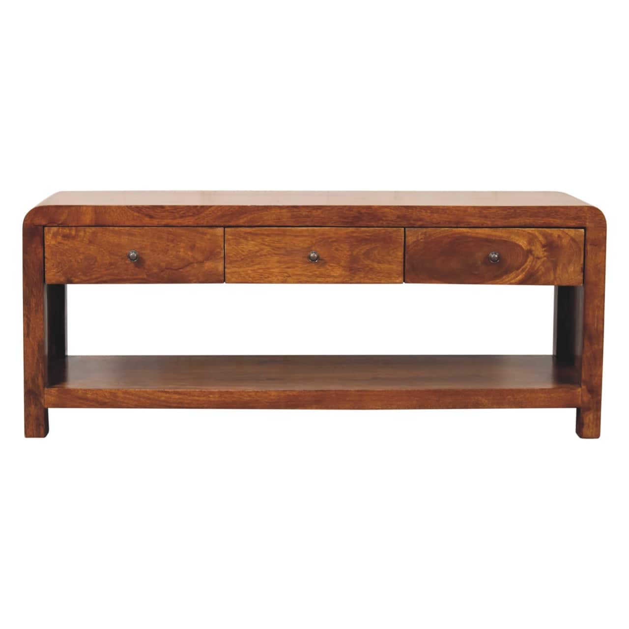 Artisan Furniture - Solid Wood Aspen Media Unit, 3 Drawers, 1 Open Slot, Dark - Brown price history on PriceWatchPro