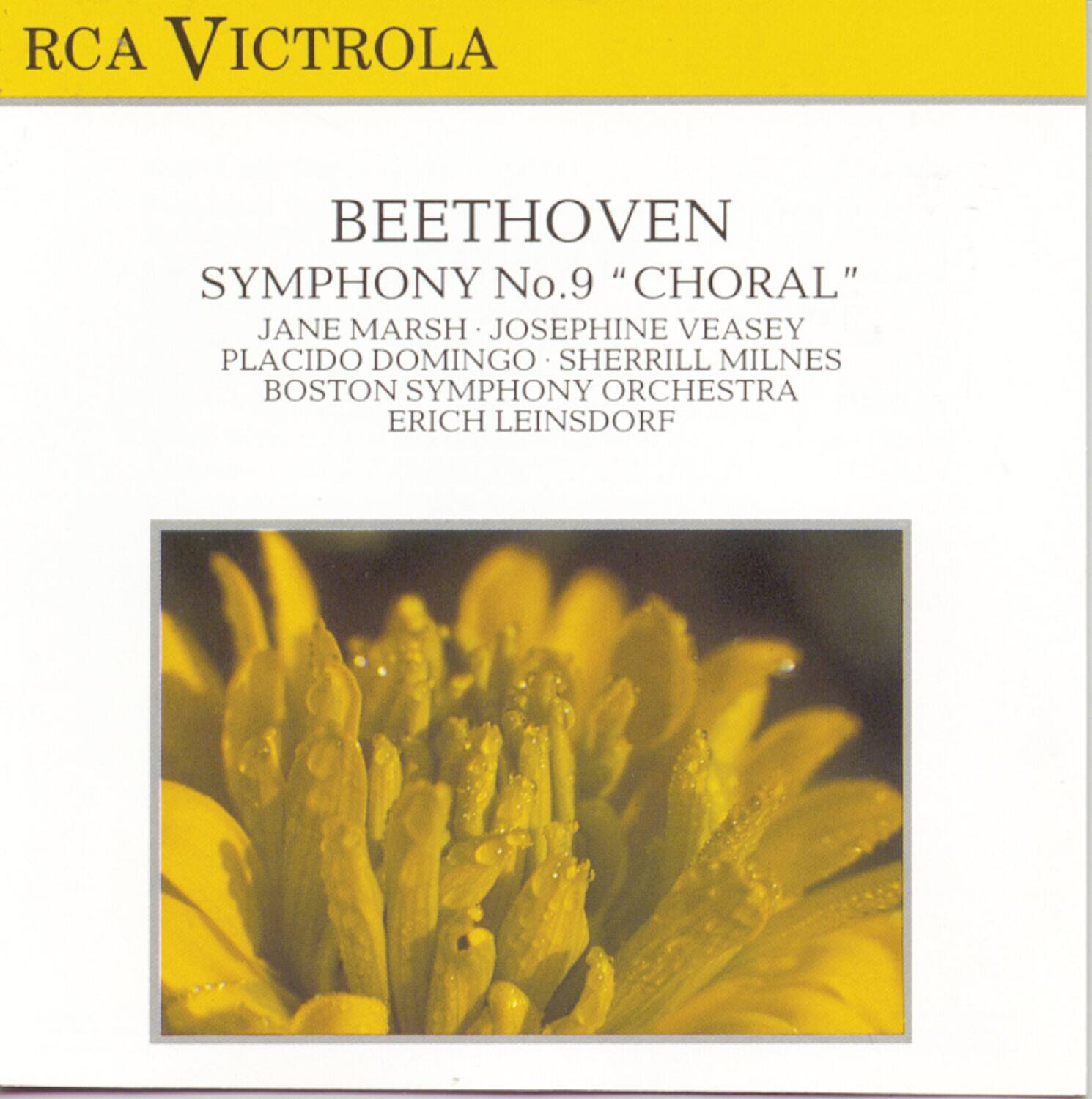 RCA VICTROLA

BEETHOVEN  
SYMPHONY No.9 "CHORAL"  
JANE MARSH • JOSEPHINE VEASEY  
PLACIDO DOMINGO • SHERRILL MILNES  
BOSTON SYMPHONY ORCHESTRA  
ERICH LEINSDORF