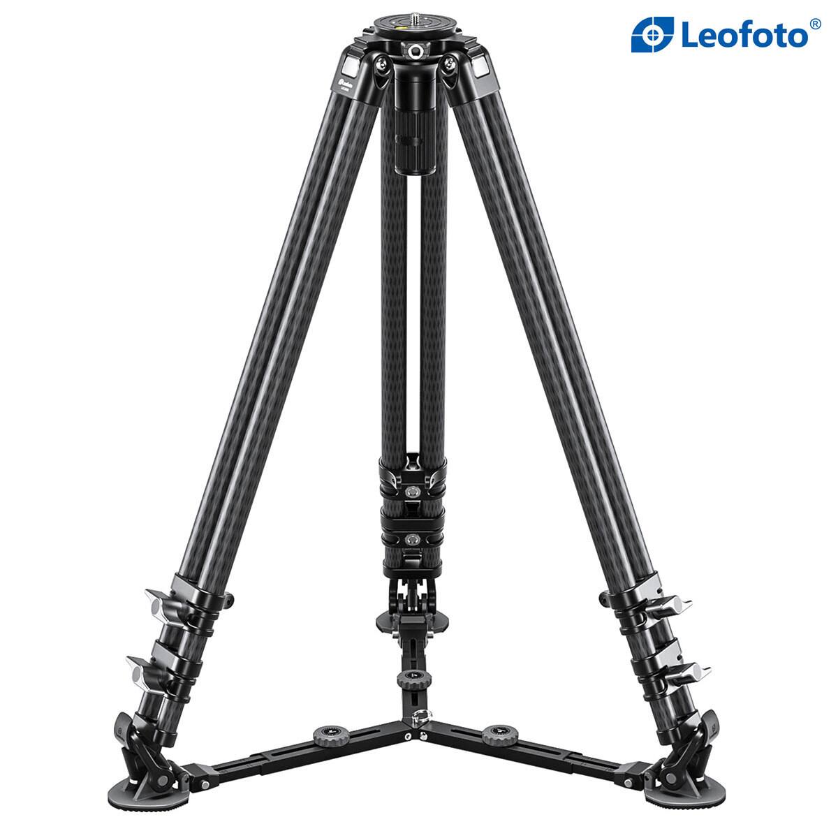 Alt View 2. Leofoto - Leofoto LVC-193C Dual-Tube 3-Section Carbon Fiber Tripod with Leveling Base and Handle.