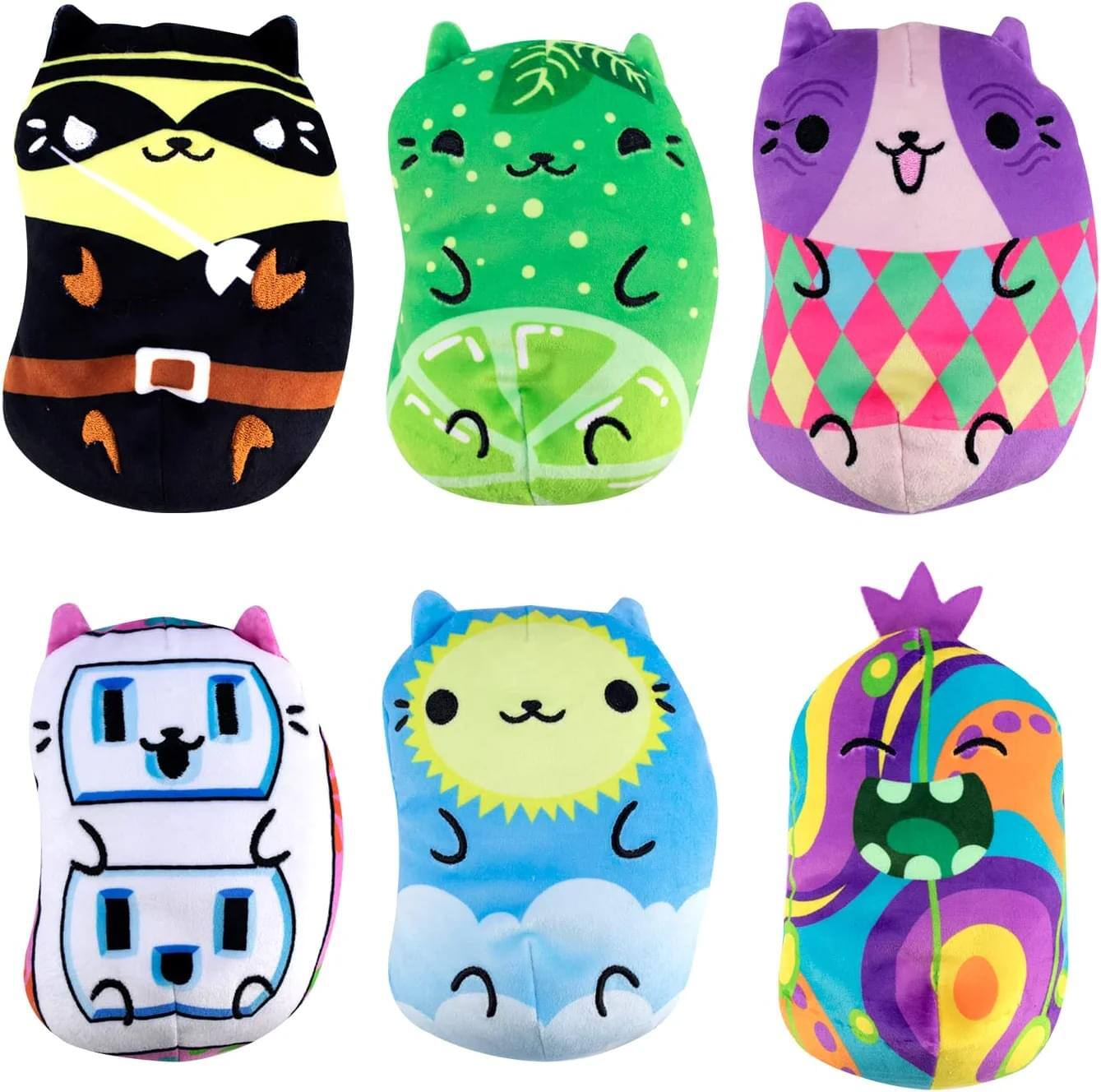 Alt View 2. License 2 Play - Cats vs Pickles Chonks 6 Inch Plush Mystery Bag  | One Random - Green.