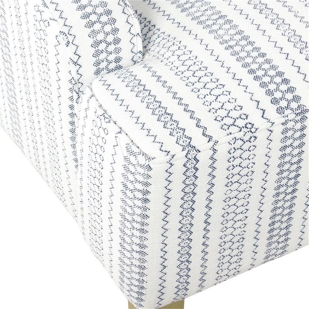 Alt View 6. JETRANSPORT - Swoop Arm Accent Chair Blue And White Farmhouse Stripe 100% PolyesterACCENT CHAIRS: Theseating solution for... - Blue and White Farmhouse Stripe.