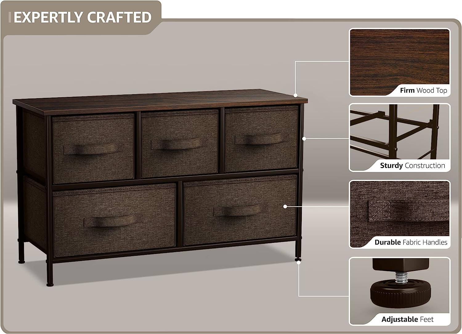 EXPERTLY CRAFTED

- Firm Wood Top
- Sturdy Construction
- Durable Fabric Handles
- Adjustable Feet