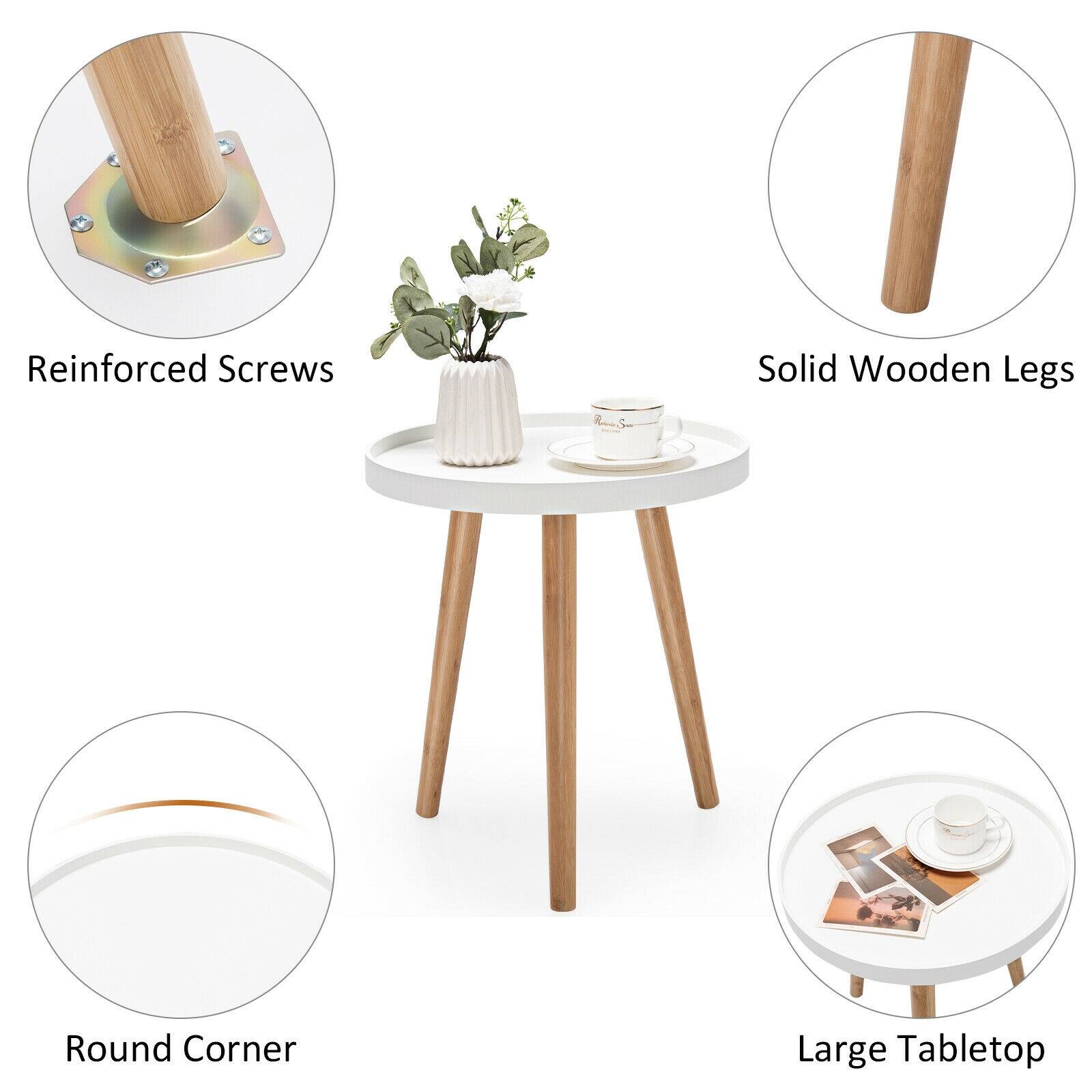 Reinforced Screws, Solid Wooden Legs, Round Corner, Large Tabletop