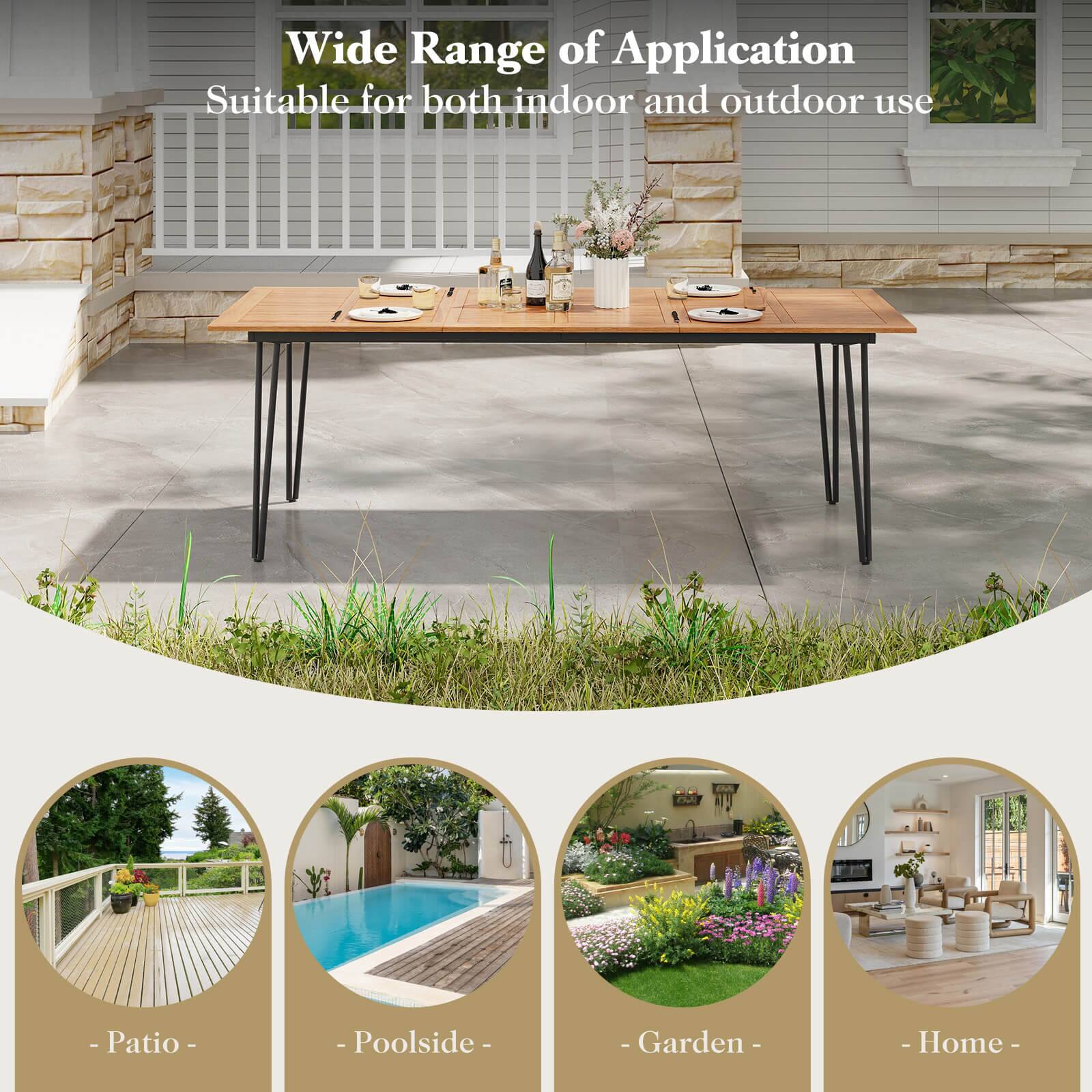 Wide Range of Application
Suitable for both indoor and outdoor use
- Patio -
- Poolside -
- Garden -
- Home -