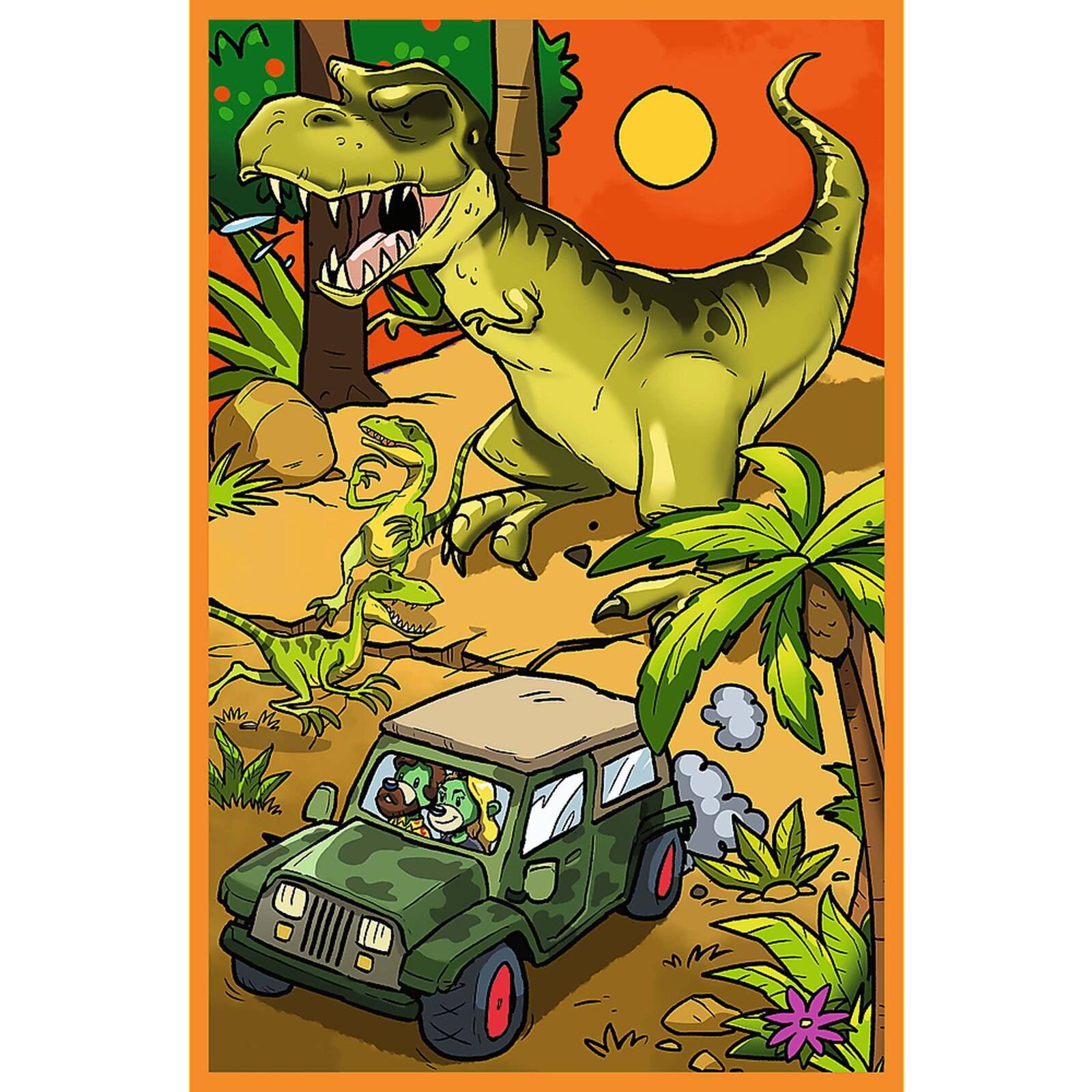 Alt View 2. Trefl - Trefl Kids The Treflik Family - Trefliks in the World of Dinosaurs 3X80 Piece Puzzle.