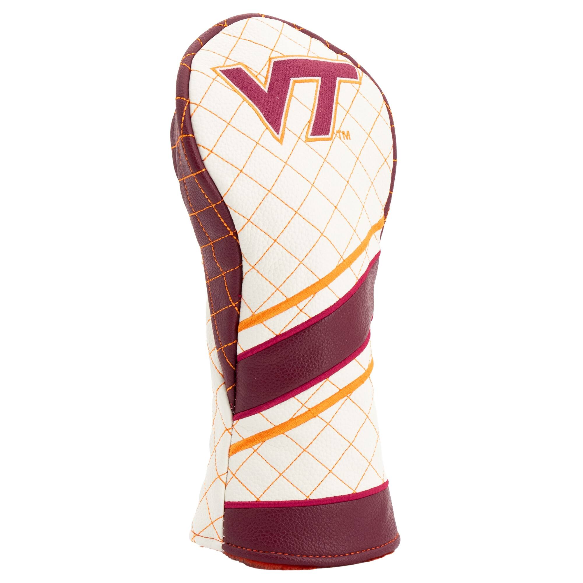 Alt View 2. Team Golf - Virginia Tech Hokies Striped Quilted Fairway Headcover - Multicolor.