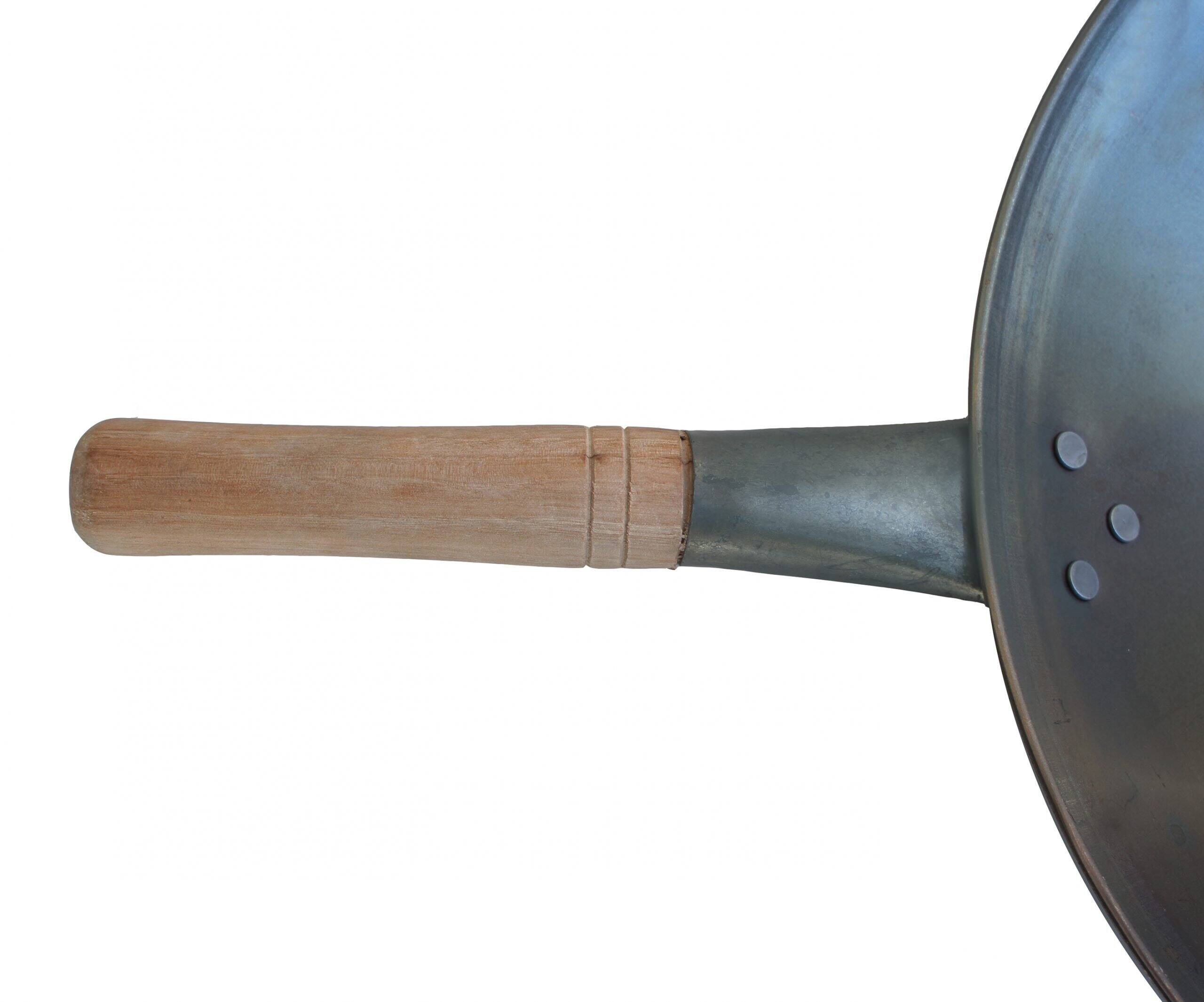 Alt View 2. SPT - 15.75″ Induction Ready Cool Roll Iron Wok - Black.