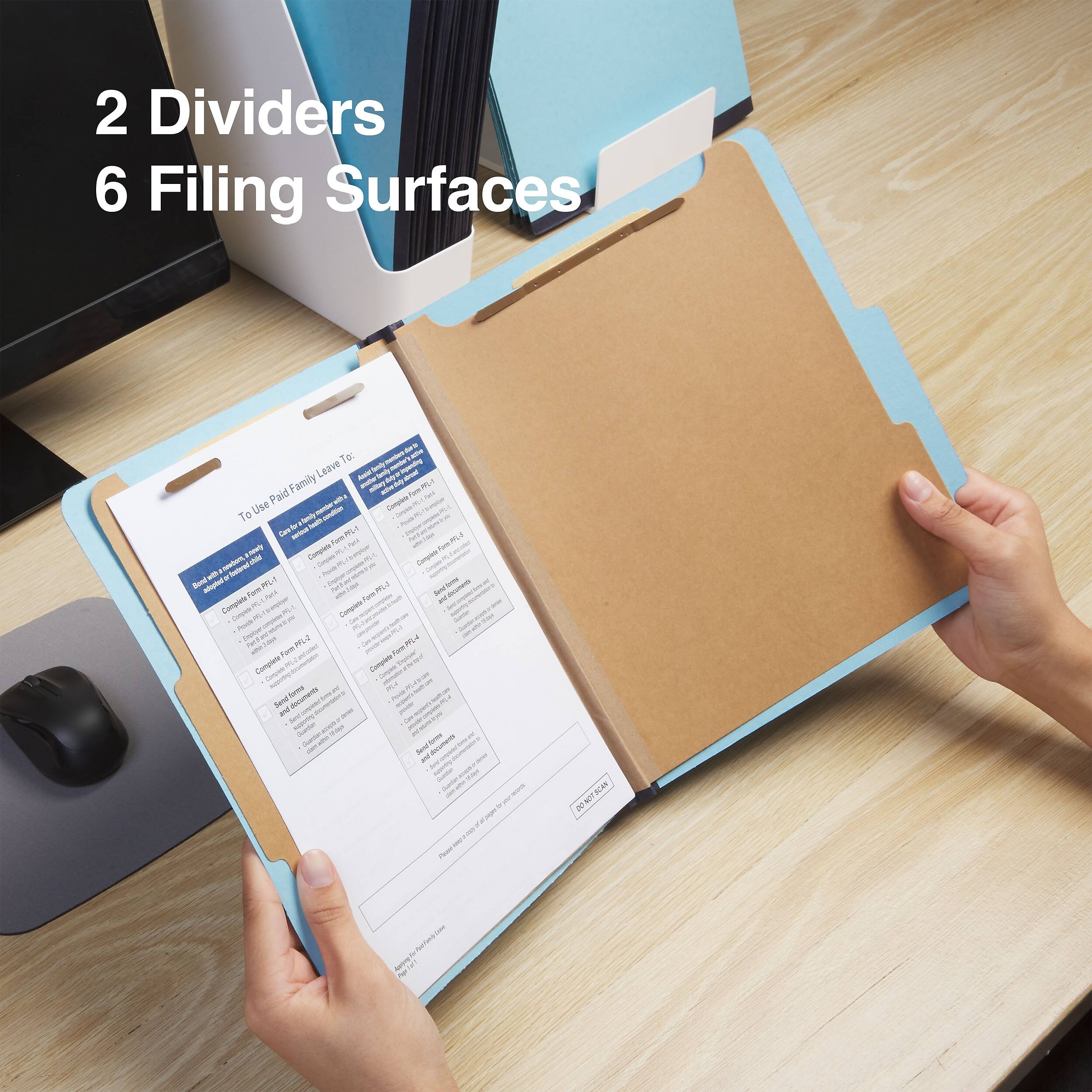 2 Dividers  
6 Filing Surfaces