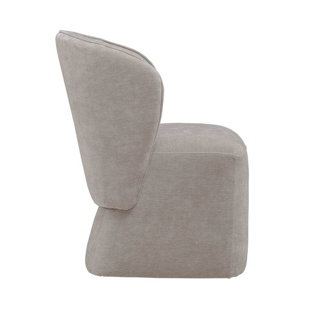 Alt View 2. Liberty Furniture Industries - Accent Dining Chair with Castors - Rounded Arm - Truffle Upholstry - Brown.