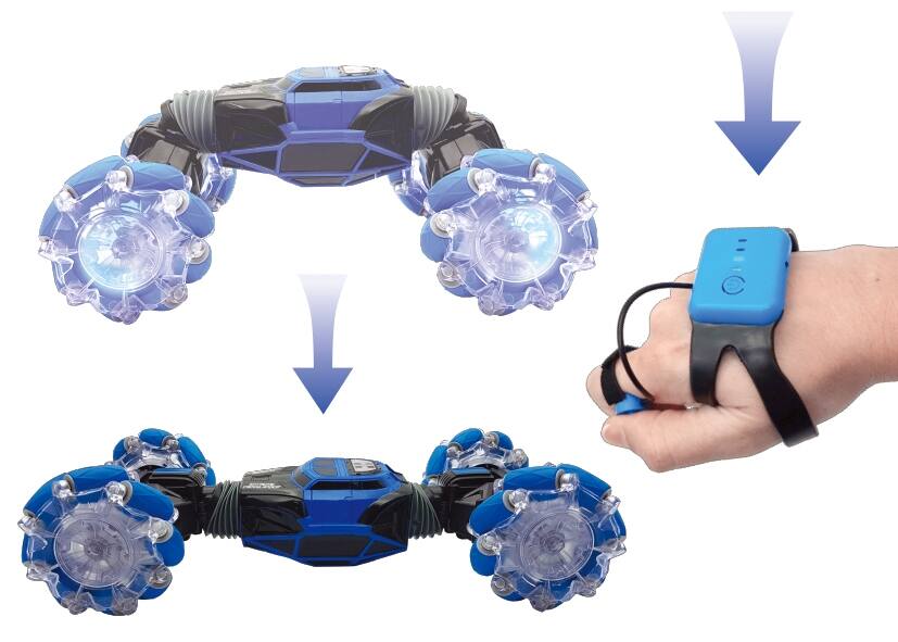 Alt View 4. Lexibook - Extreme Crosslander Rechargeable RC Stunt Car with Lights.