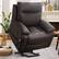 Angle. Bestier - Wide Modern Leather Rhombus Power Reclining Heated Massage Chair with USB and Dual Hidden Cup Holders - 40.6" Wide - Brown.